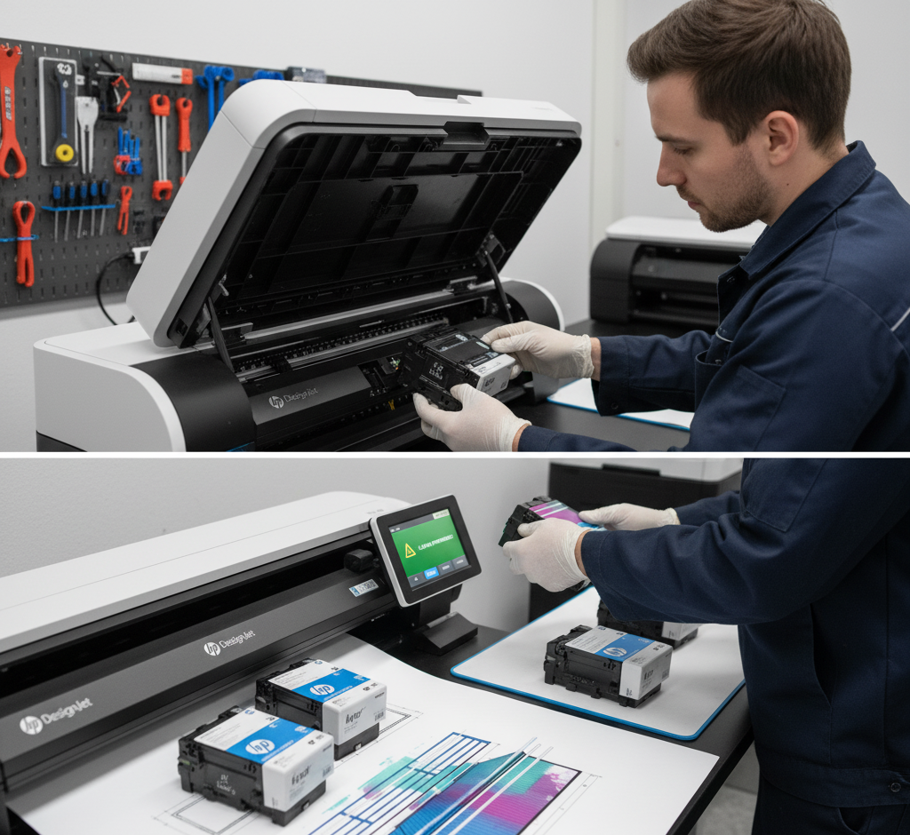 manutenção cabeça de impressão plotter