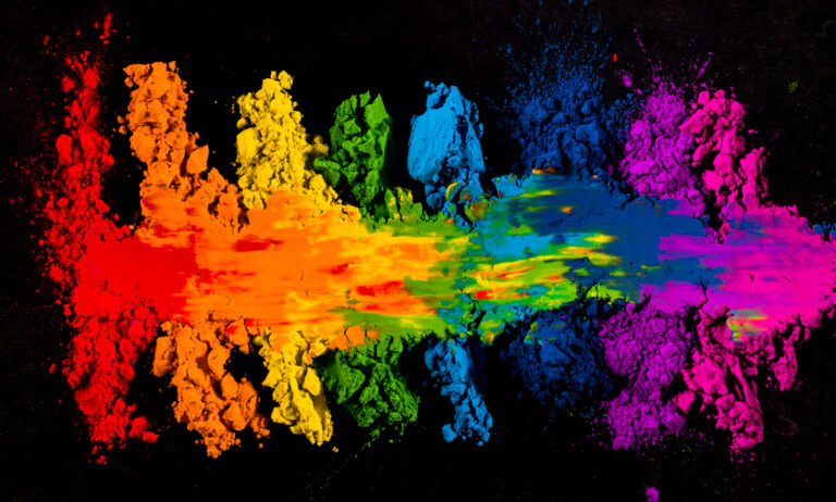 diferentes cores em forma de fumaça